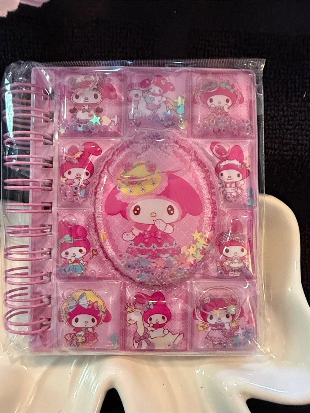 Sanrio My Melody Pink Glitter Bubble Spiral Notebook